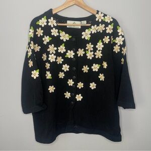 Ladies Design Options by Philip Jane Gordon xxl Daisy flowers sweater 2xl